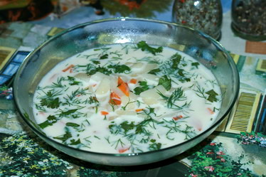 Суп из плавленных сырков (с картофелем)